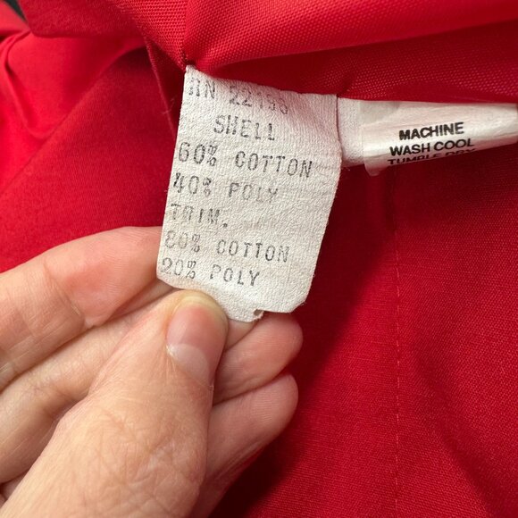 Vintage Jacket Small Herman Kay Red Detachable Hooded Stripes Long Retro 1980s - Picture 5 of 10